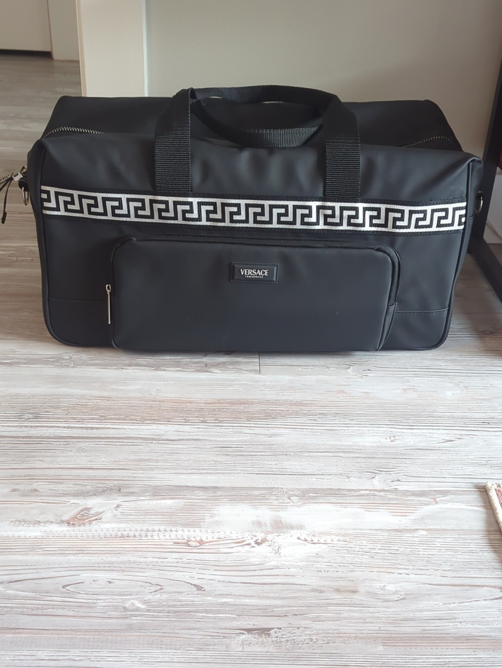 Versace GRECA Insulated Greek Key Weekender Gym Duffel Bag